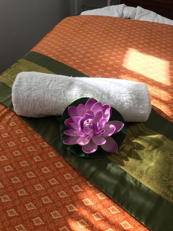 Traditional Thai massage setting