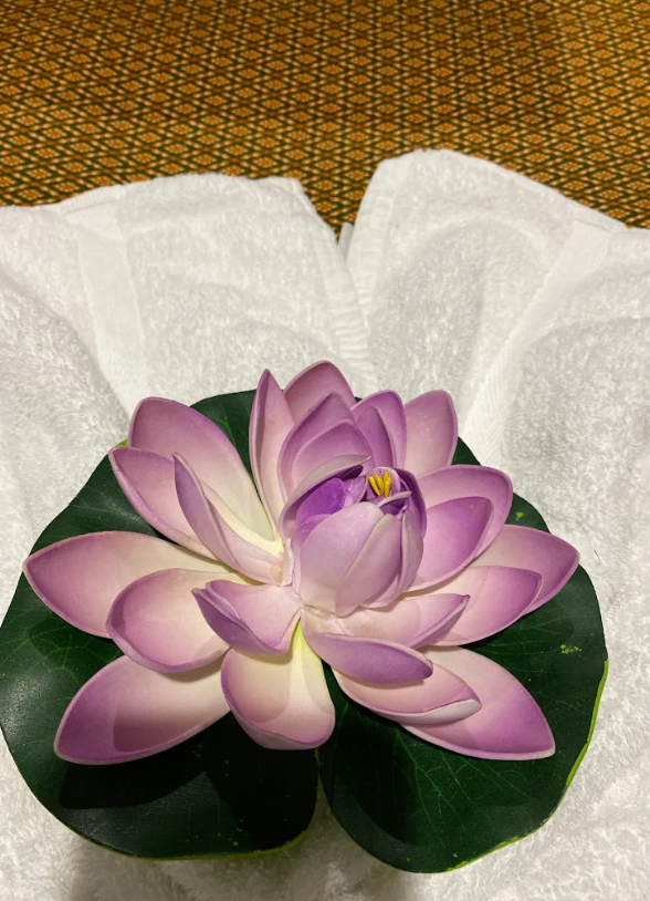 Purple lotus flower decoration